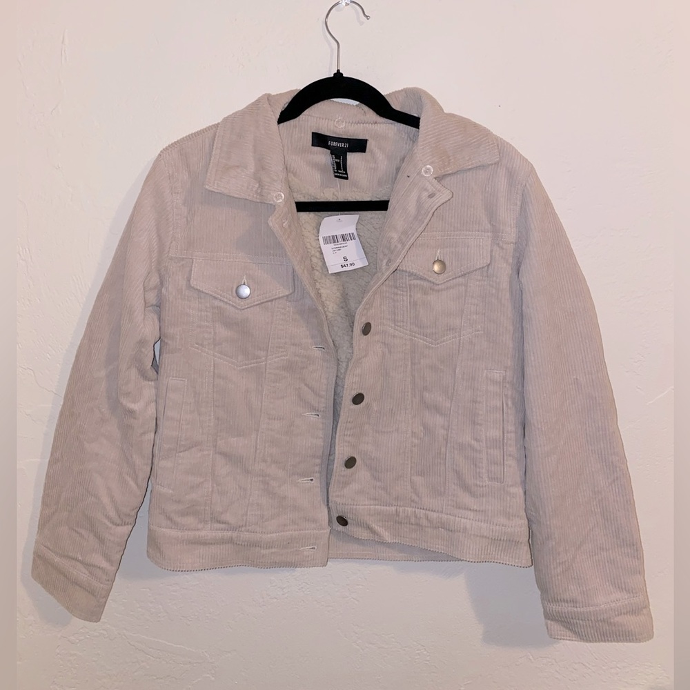 Forever 21 Corduroy Fur-lined Jacket
